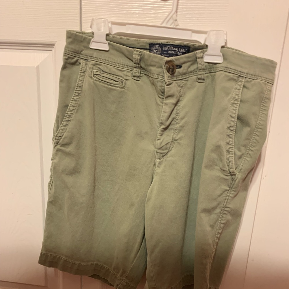 Green American Eagle shorts